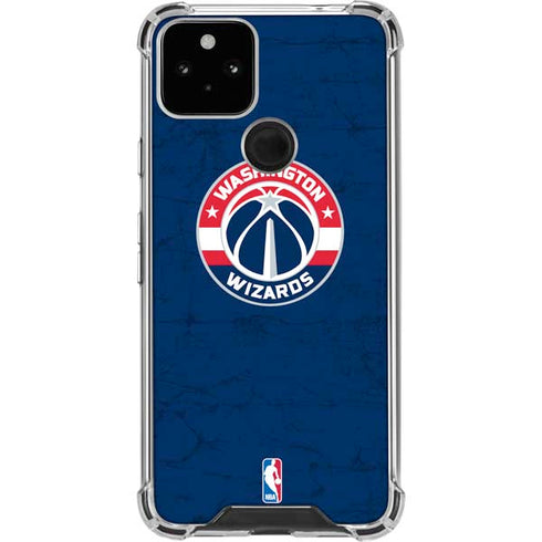 NBA Washington Wizards Blue Distressed Google Pixel 5 Clear Case